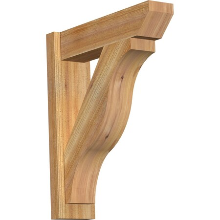 Ekena Millwork Funston Slat Rough Sawn Outlooker, Western Red Cedar, 6"W x 22"D x 26"H OUT06X22X26FST06RWR